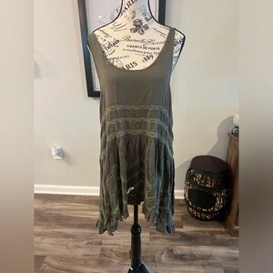 Free people green tunic size medium
